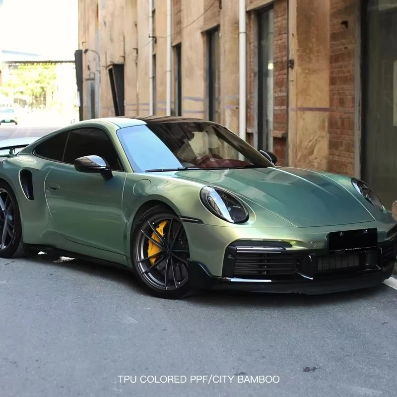 

City Bamboo Green TPU Color PPF Self Healing Car Film 7.5mil Color Gloss Ppf Vinyl Wrap Film Car Ppf Tpu Hydropbicity