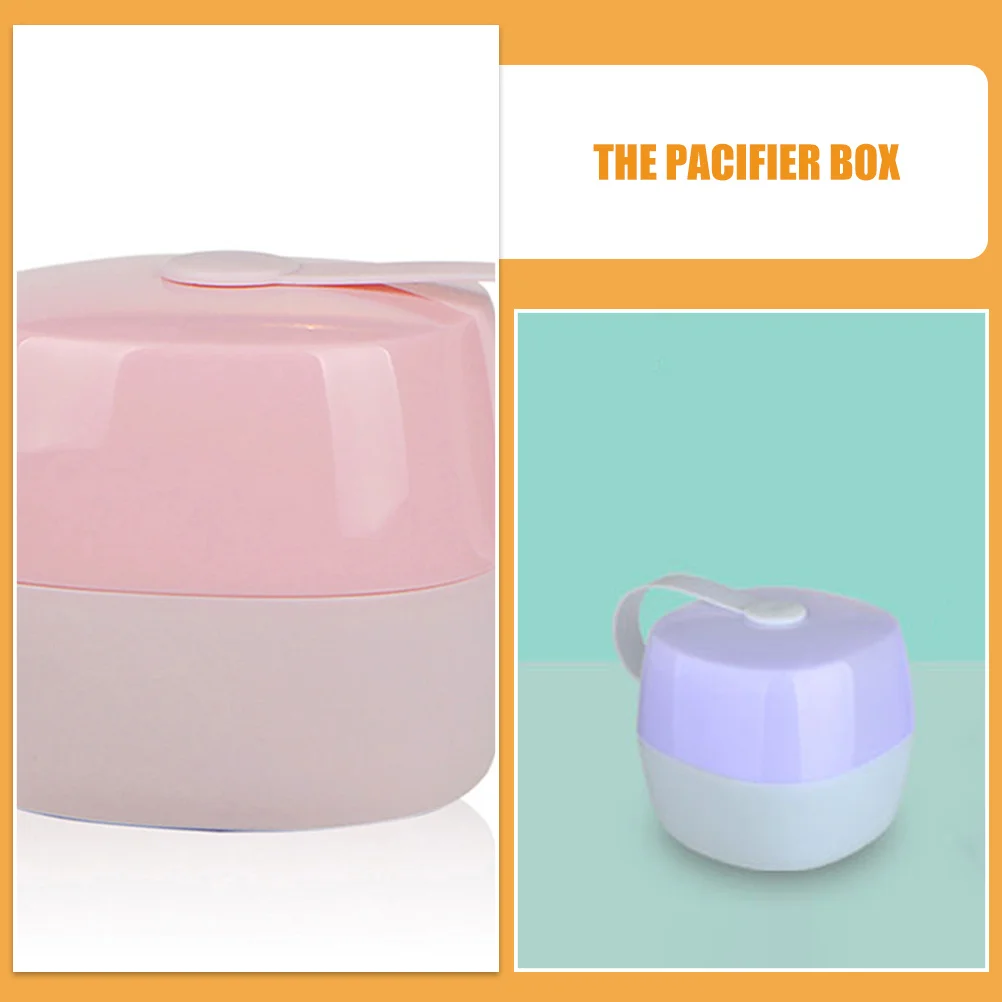 4Pcs Baby Pacifier Storage Box Cute Portable Organizer Travel Pacifier Holder Case Safe Clean Storage Compact Design