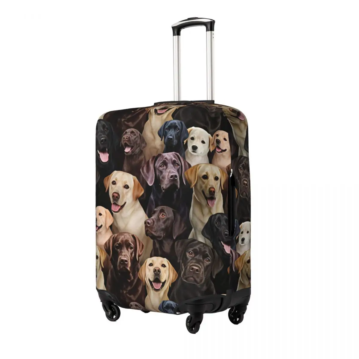 Realistic Labrador Retriever Group Dense Suitcase Cover Holiday Elastic Luggage Accesories Travel Protection