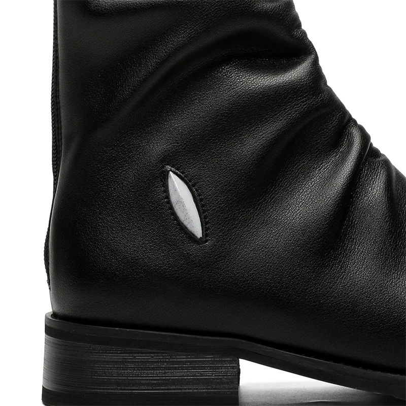 Original Design Hight Quality British Punk Style Calf-High  Height Increasasing Boots For Men\'s Black Hombre Party Banquet Dress