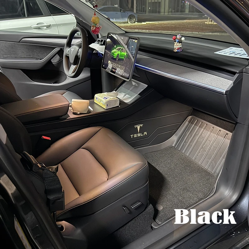 Für Tesla Model Y/YL Juniper Zubehör Innenausstattung Schutzpolster Model 3 Highland Weiße Ledermatten 2 Stück Cockpit 2 Seiten – Detail 7