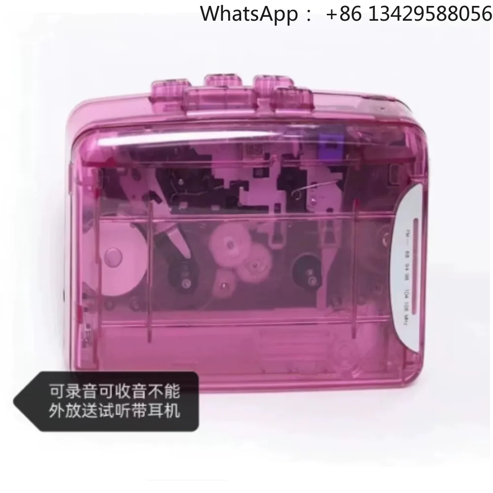 Vintage Cassette Tape Player Portable Hi-Fi Stereo Radio Nostalgic Walkman for Walkman with Hi-Fi Stereo Radio Blue and Pink