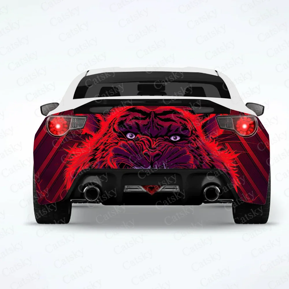 Fantasy Tiger Car Rear Wrap Car Stickers Auto Decal Creative Sticker Motorcar Body Appearance Modification Stickers Decoration