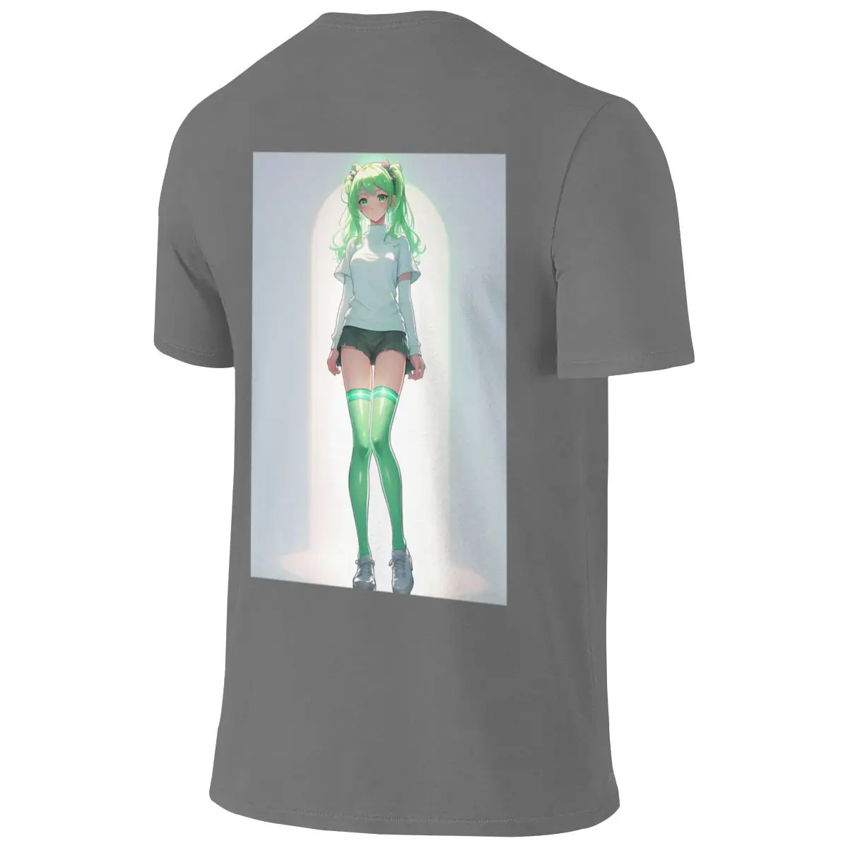 Proud Waifu Lover Japanese Fresh Reversible T-shirt Hong Kong Retro Reinforced Collar Basic Tee
