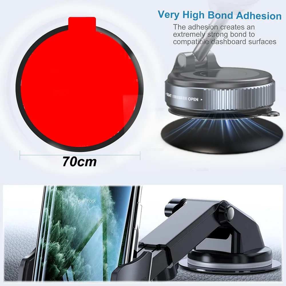 سيارة شفط كأس لاصق ملصق القرص وسادة قاعدة ل GPS المحمول حامل جوّال بلاستيكي حامل المغناطيسي حامل جبل الحرة حلقة مغناطيسية معدنية #2