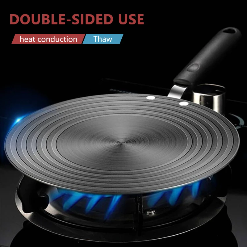 Kitchen Gas Stove Heat Diffuser Stainless Steel Heat Conduction Plate Anti-Burning Black Thawing Plate Pot Cookware Protector