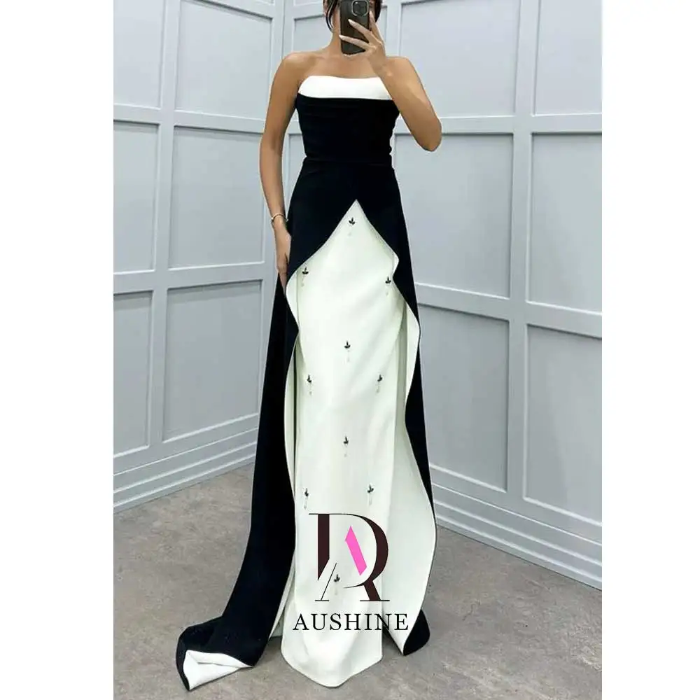 Aushine Dress Luxury Birthday Evening Dress Floor Length Half Sleeves Summer Elegant Wedding Party Gowns For Women Arab 2024Fu