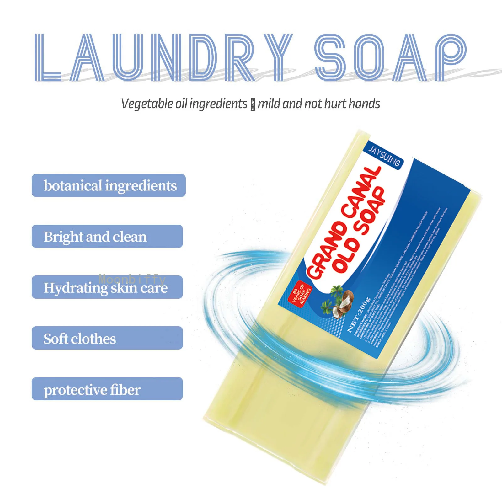 Jaysuing Clothes Cleaning Laundry Soap Bar Underwear Oil Stains Mildew Spots Odors Remove Hand Protection Bleach Laundry Soap