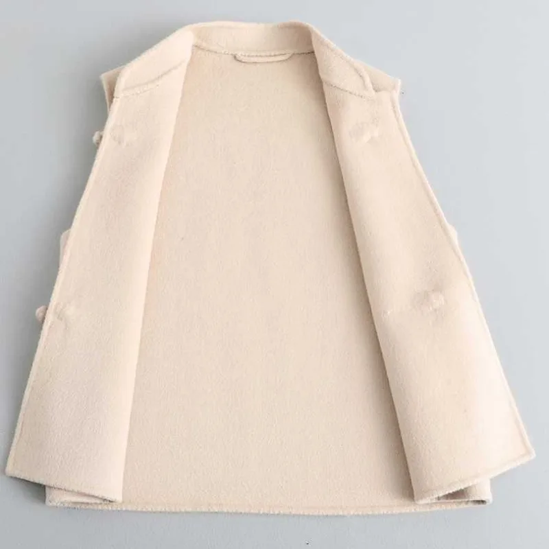 Neue Herbst und Winter Chinesische Retro Stehkragen Schnalle Lose Weste Nationalen Stil Woolen Weste