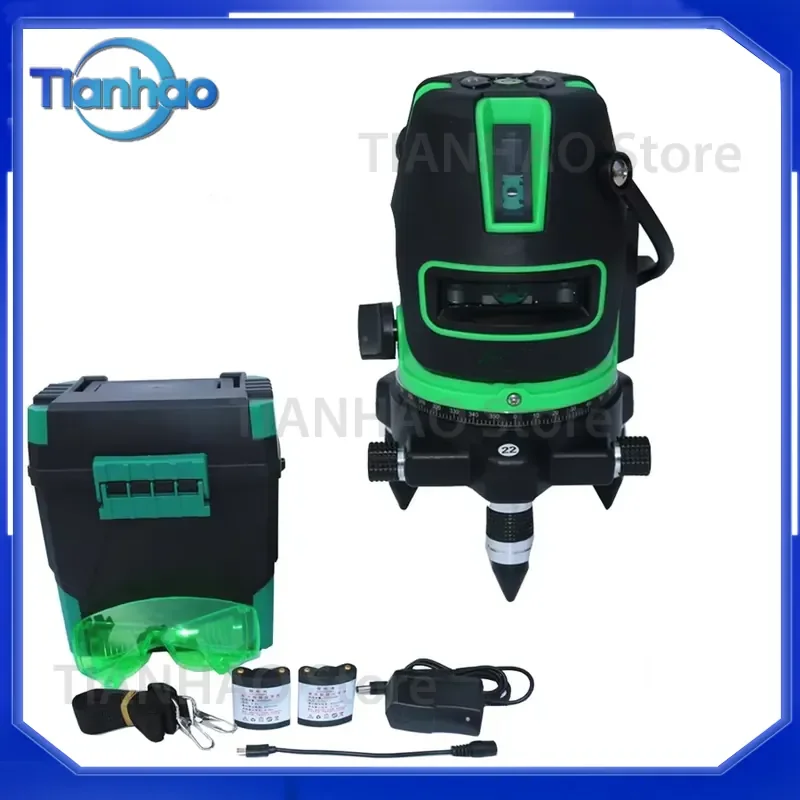 Original Green Laser Level for 360 Vertical 2/3/5 Lines Horizontal Self-leveling Cross Line Laser Level Meter with Lithium