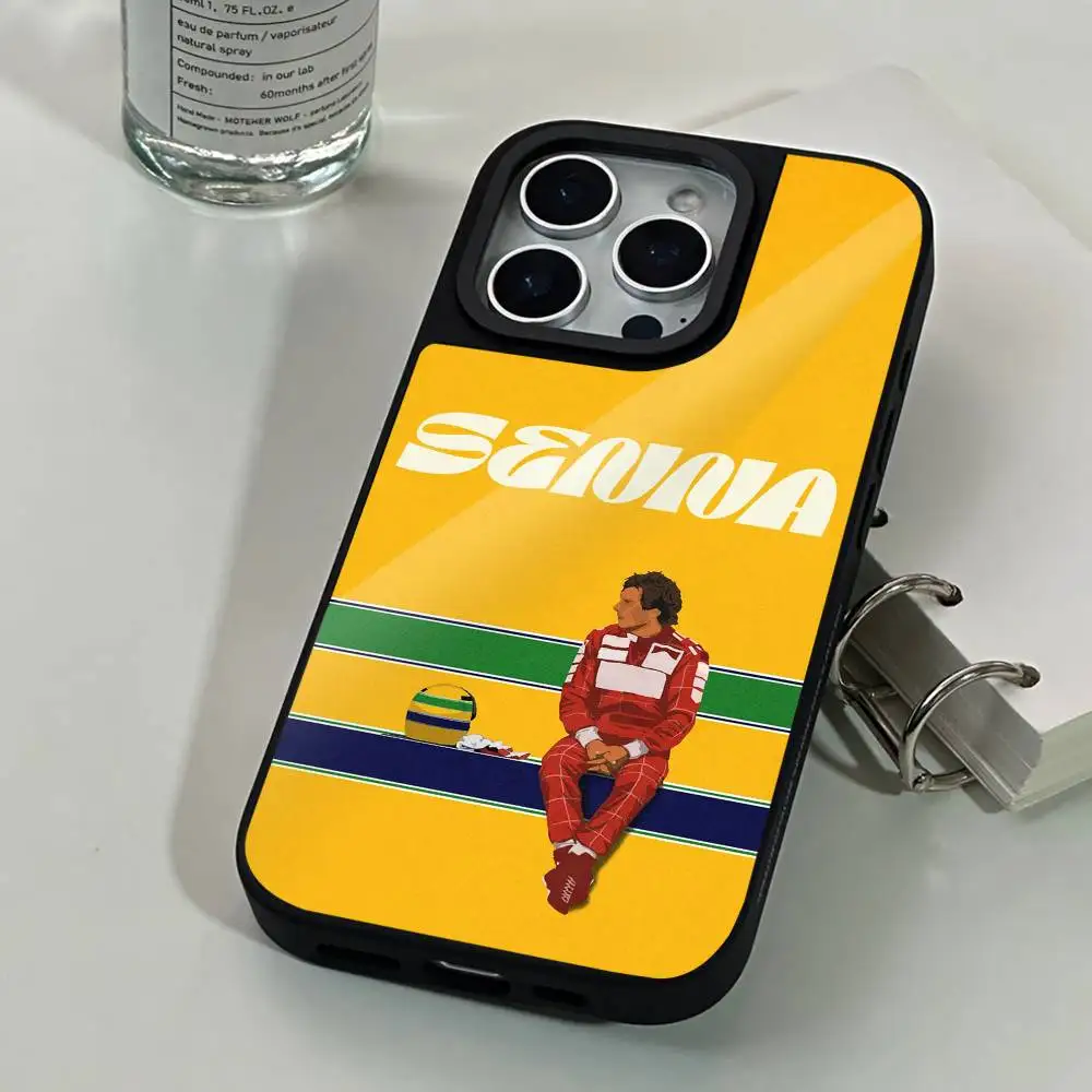 Racing Driver A-Ayrton S-Senna Phone Case For iPhone 14,16,15,13,17,12,Plus,Pro,Max Magnetic For Magsafe Frosted Cover