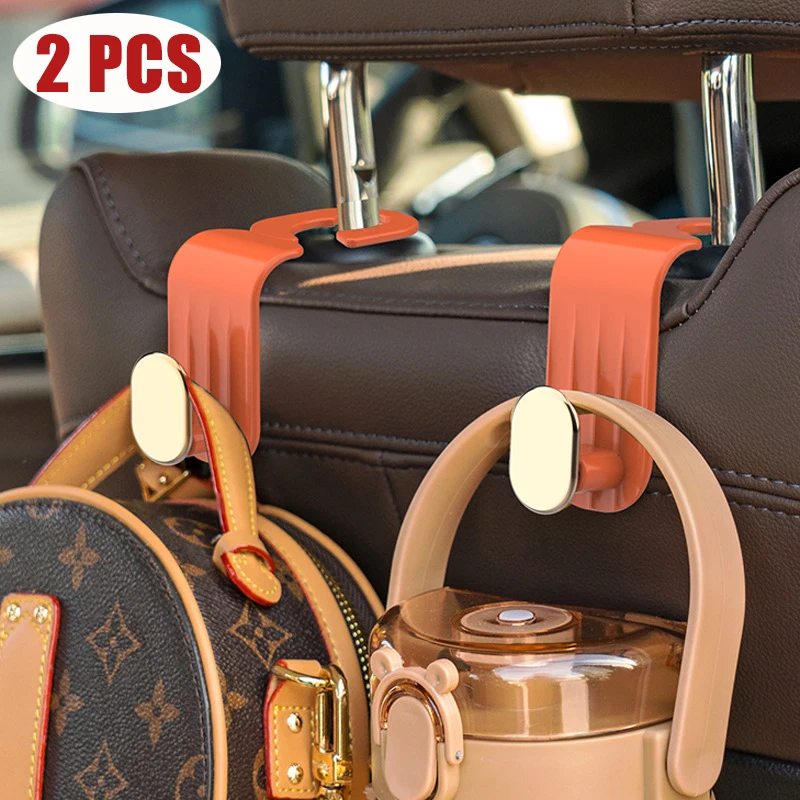 2PCS Multi-purpose Car Seat Hanger Hook Space-saving Car Seat Bag Accessories Holder Hook Driver Seat Sundries Organizer Hook