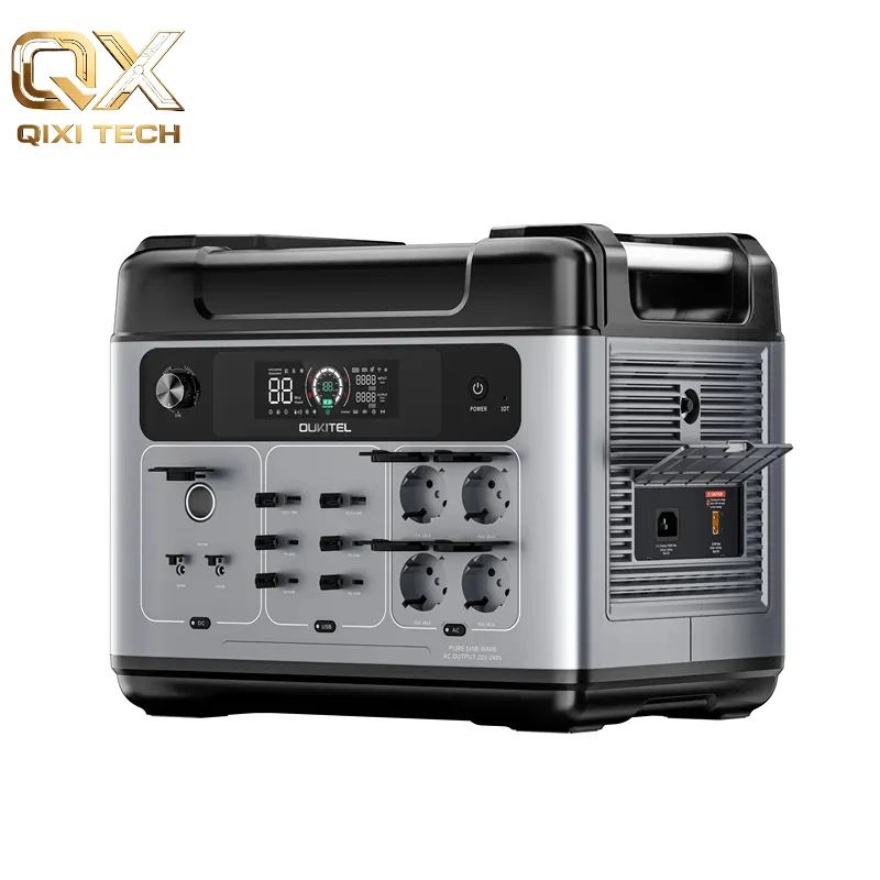 Portable Power Station 2400W Solar Generator, 1500Wh Backup Battery for Camping Home Emergency RV Travel Outdoor Off Grid Supply