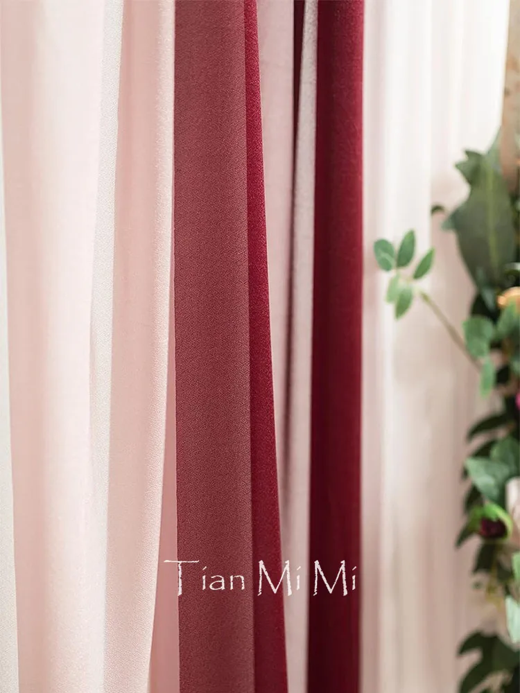 6Meters /10 Meters Wedding Arch Draping Fabric Sheer Chiffon Outdoor Curtain Drapery Backdrop Party Linen Ceremony Decoration