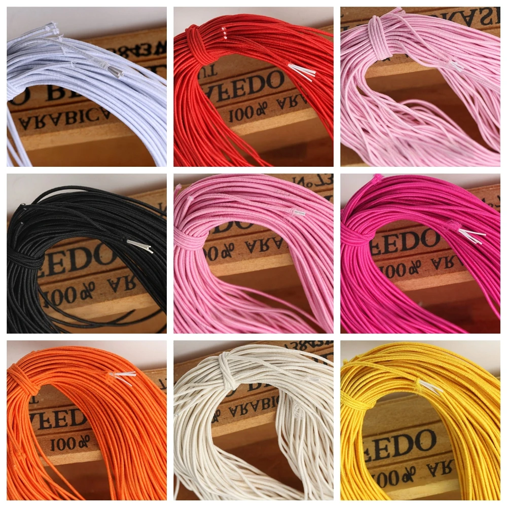 Chainho,Colored Elastic Rope,Rubber Band,Diameter 1mm,Length:80 Yards,Hair Ornaments,DIY Sewing Accessories,J15SJD3
