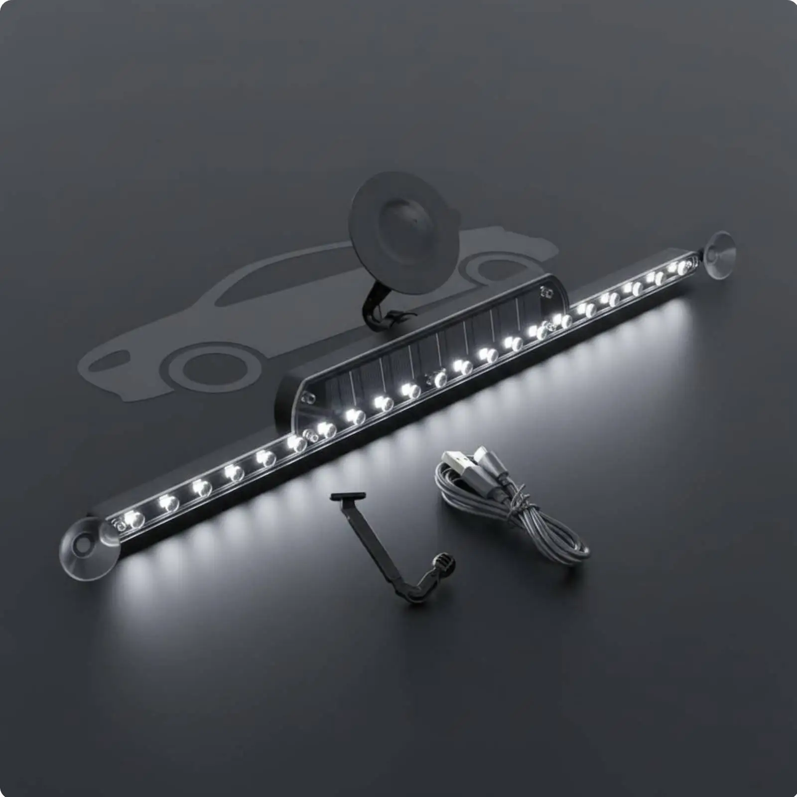 Universal Car Flashing Brake Light Solar Powered ABS Shell with Auto on Off for Safety Driving