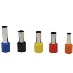 E VE 10-12 10-18 10-22 10mm2 Wire Sleeve Tubular Tube Connector Insulated Cord End Pin Ferrule Cable Lug Copper Crimp Terminal