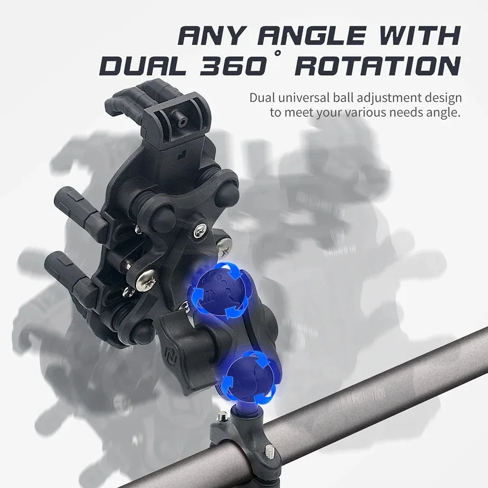 Aluminum Alloy Motorcycle Phone Holder Shock Absorbing Bracket Handlebar Mount Stand for Mountain Bike Fit Samsung iPhone All view 4