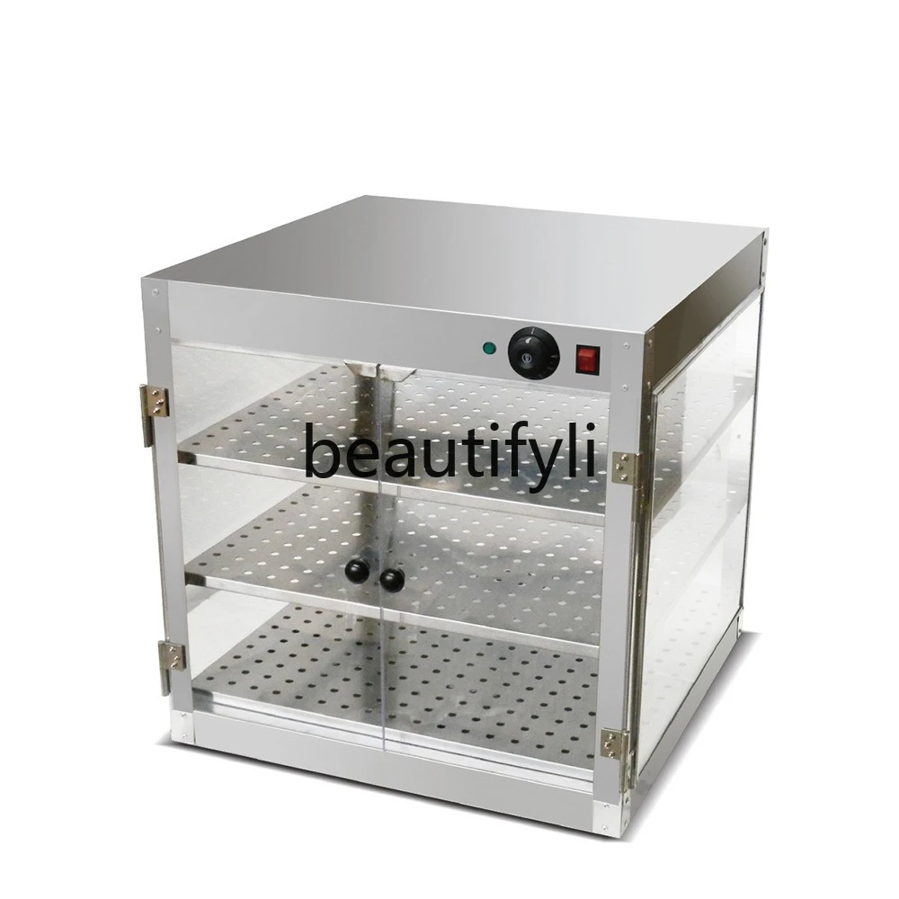 

Showcase Breakfast Convenience Store Cooked Food Insulation Cabinet Desktop 3-layer Food Display Cabinet