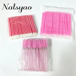 CNKESS 200Pcs DisposableEyelash Brush Lash Extesion Mascara Wands Spoolies Tools Set Lipstick Lip Gloss Brush Makeup Applicators