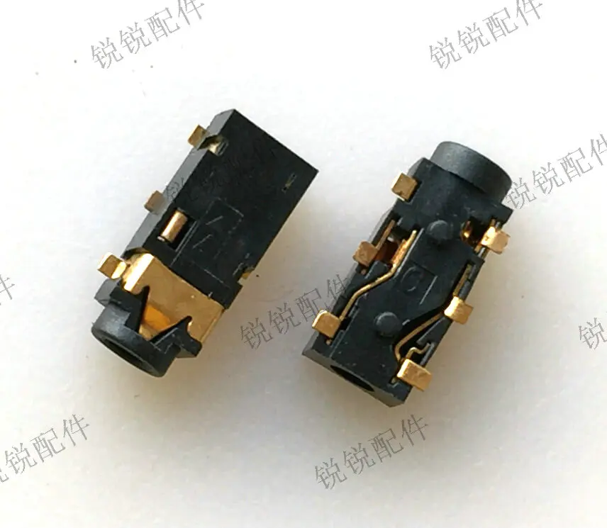 For original 2.5MM headphone jack 6P patch Gold plated mobile phone tablet audio motherbase audio headphone jack