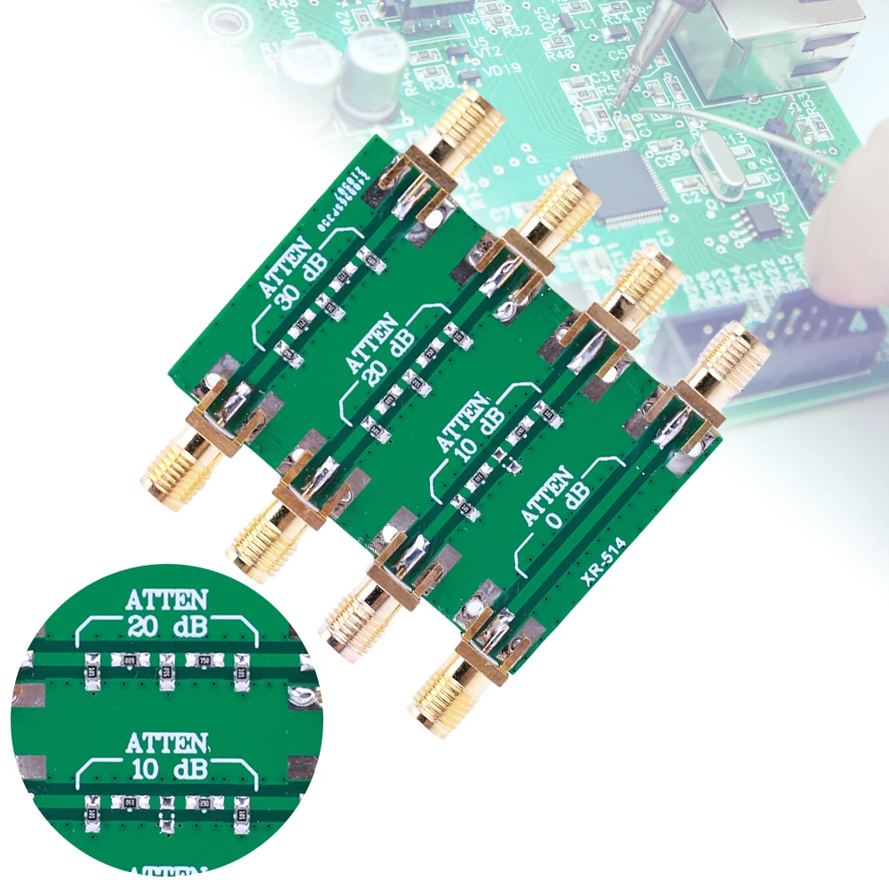 SMA Double Female Head Radio Frequency Fixed Attenuator Module Board 200mW 50ω 0dB 10dB 20dB 30dB Elecrtonic Components