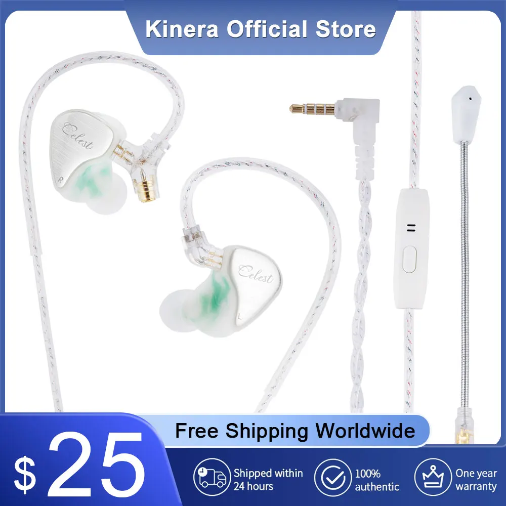 

Kinera Celest Wyvern Earphone Cable With Detachable Boom Microphone IEM Audio Pickup Gaming Livestreaming Mic Headset Wholesale