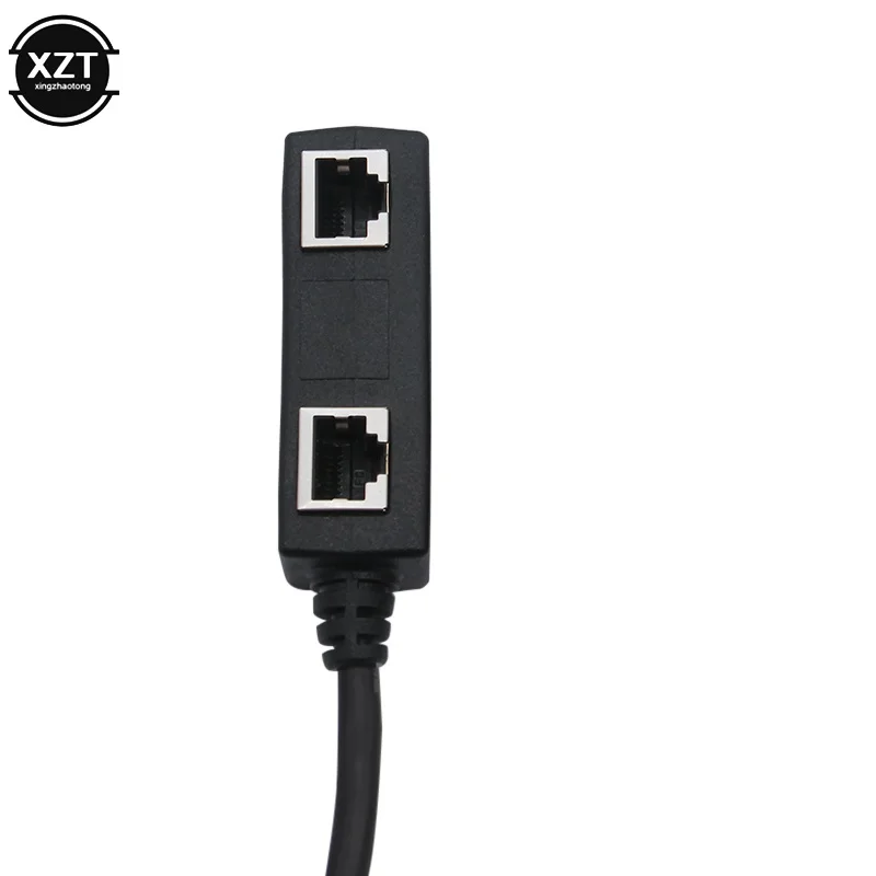 Conector Ethernet RJ45 1 macho a 2/3 hembra, divisor de puerto 2/3, extensor de red, accesorios de adaptador de Cable
