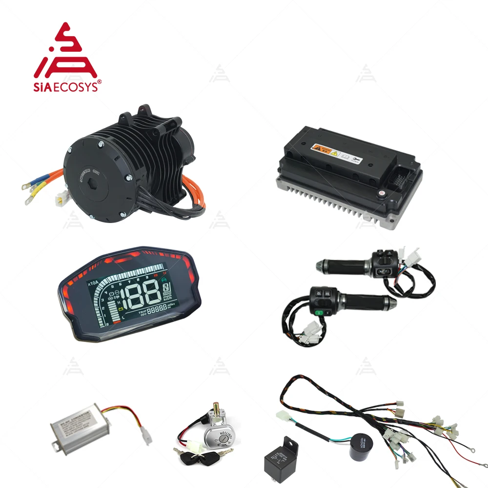 QS MOTOR 138 3000W V3 5500W Max المستمر 72V 100KPH منتصف محرك المحرك Votol ME150-2SP DKD LCD تحويل عدة جديد للدراجات النارية