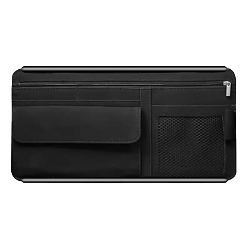 Visor Storage Auto Interior Accessories Storage Multi-Pocket Card Holder Car Truck SUV Storage Pouch Holder Car Visor