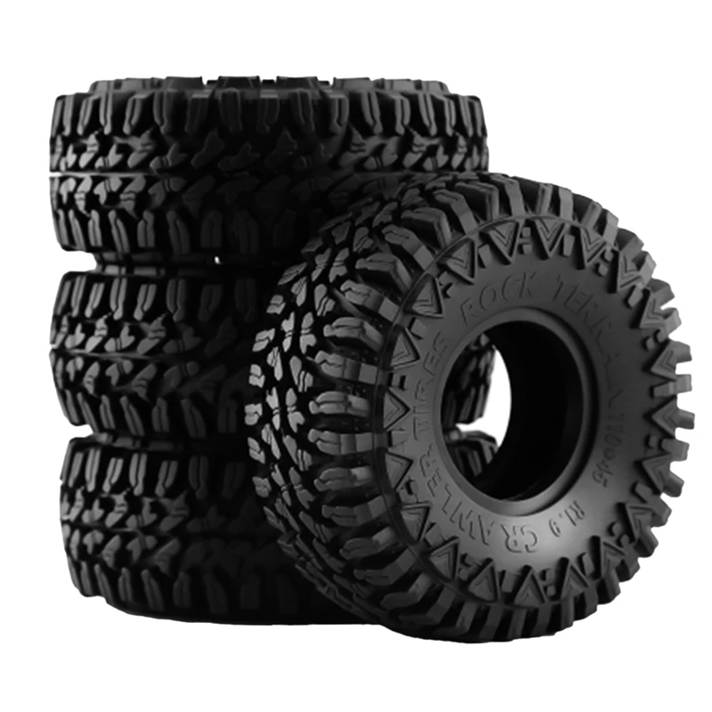 

4PCS 110MM 1.9In Rubber Rock Tyres Wheel Tires For 1: 10 RC Crawler Car Axial SCX10 90046 AXI03007 TRX4 Redcat Gen8 Accessories