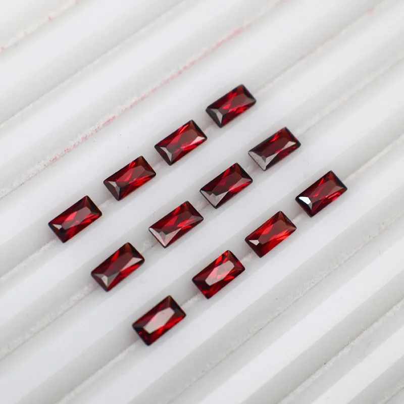 Natural Mozambican Garnet Rectangular Straight Flower, High Quality, Pure and Crack-free Jewelry Inlaid with Stone Wholesale DIY