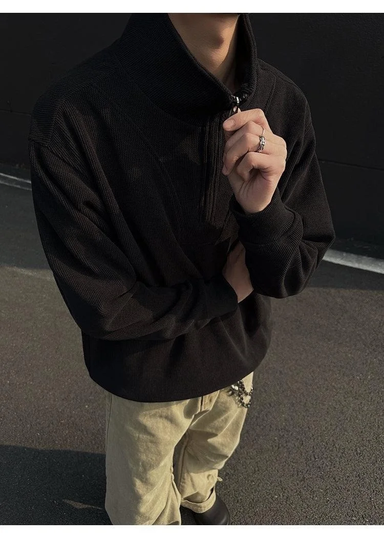 

Мужская толстовка без капюшона в стиле аниме, с лоскутным дизайном и цветовыми блоками, из комбинированных тканей, уникальная, креативная, художественная, модная, в стиле BF.