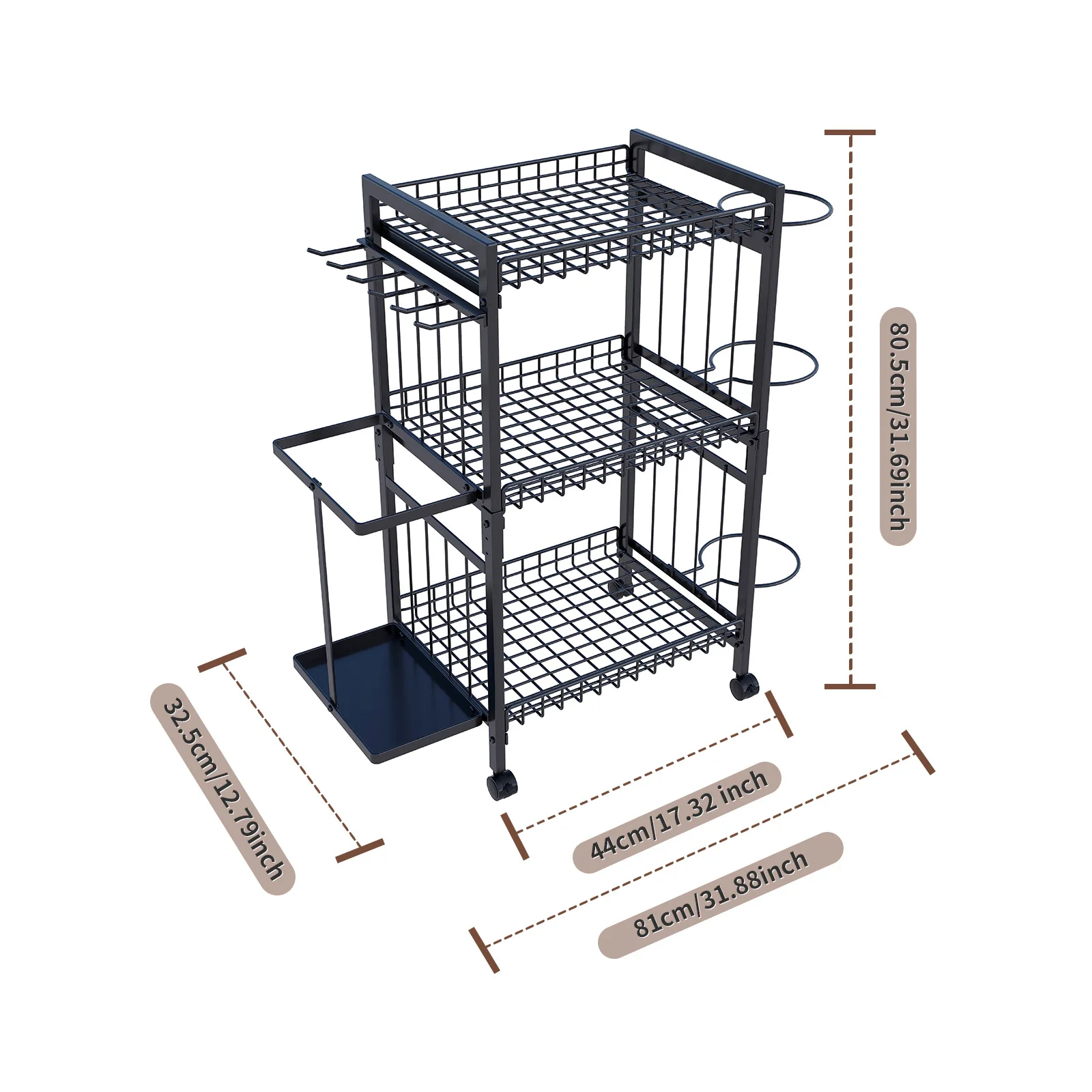 رف تخزين معدات اللياقة البدنية متعدد الطبقات قابل للإزالة لكرة السلة واليوجا وبساط الدمبل الرغوي وتصميم سلة متينة