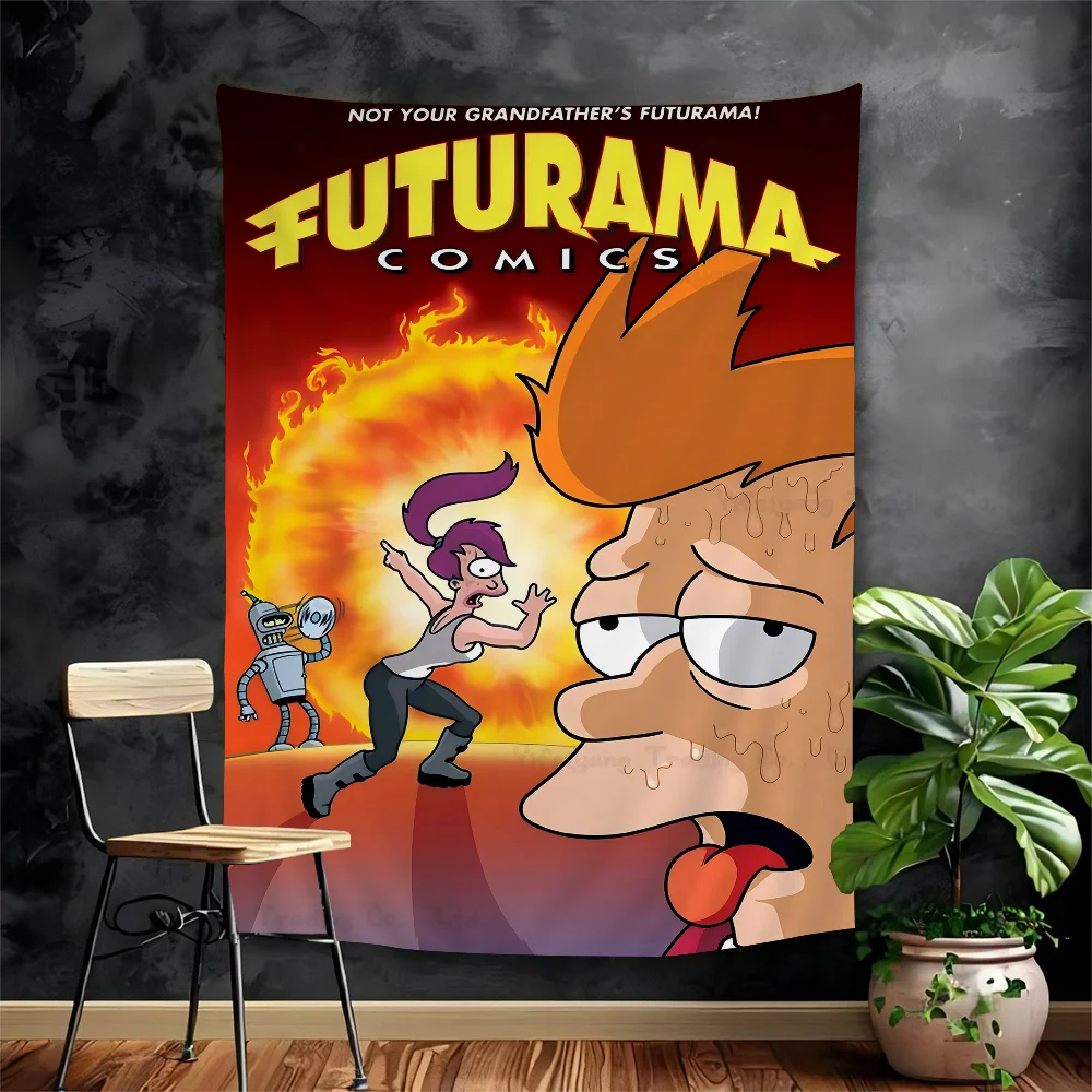 Anime F-Futurama Printed Large Wall Tapestry Cheap Hippie Wall Hanging Bohemian Wall Tapestries Mandala INS Home Decor