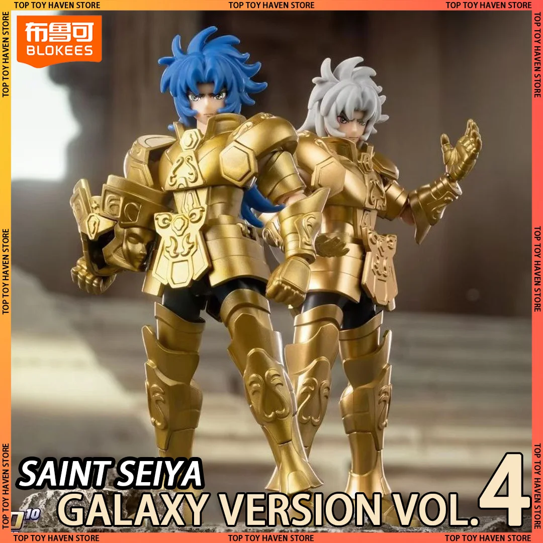 

New Original Blokees Saint Seiya Blind Box Galaxy Version Vol.4 Gold Zodiac Anime Saga Action Figures Assembled Toy Collectible