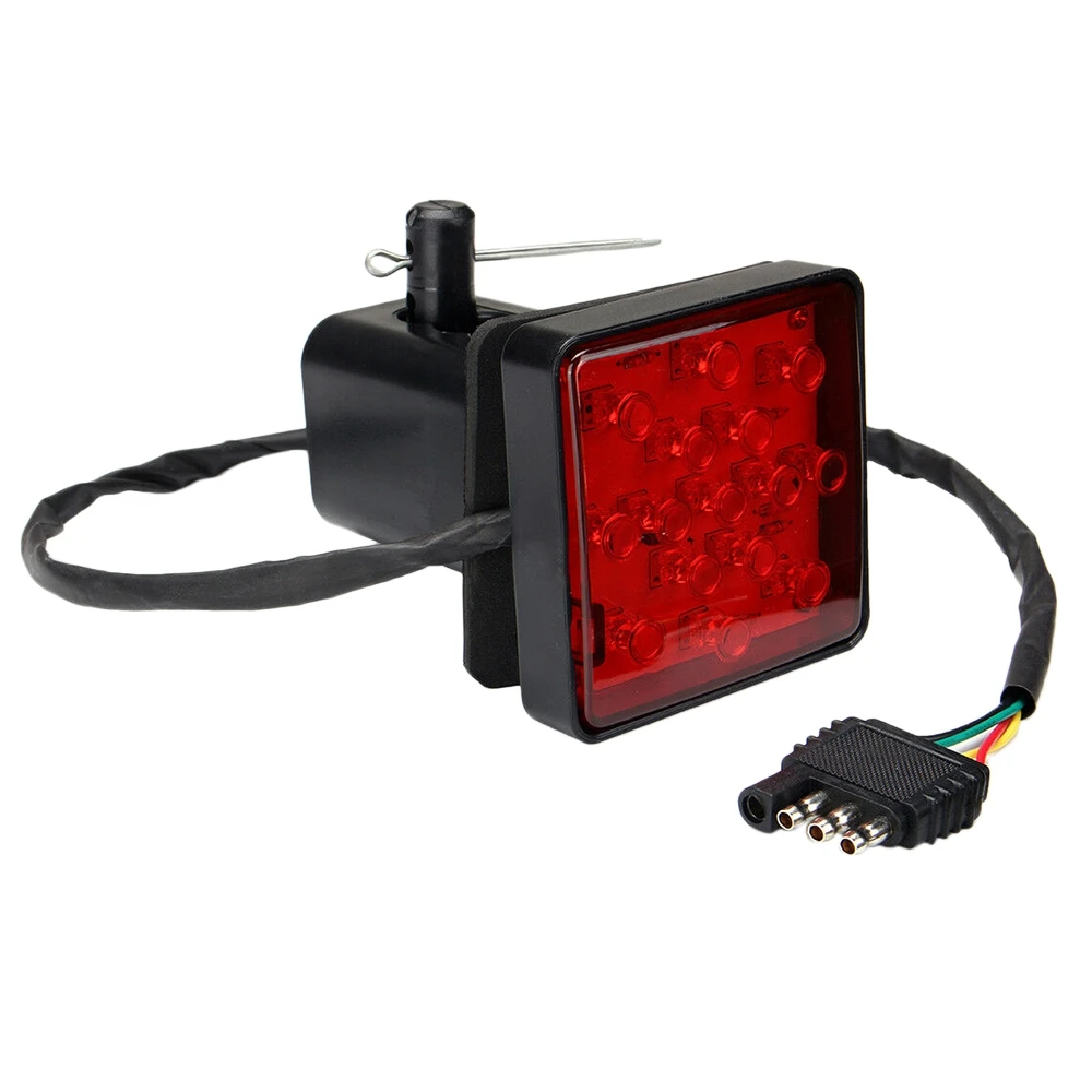 Rosso 15 LED 2 pollici rimorchio gancio traino traino ricevitore copertura luce freno con Pin 12V