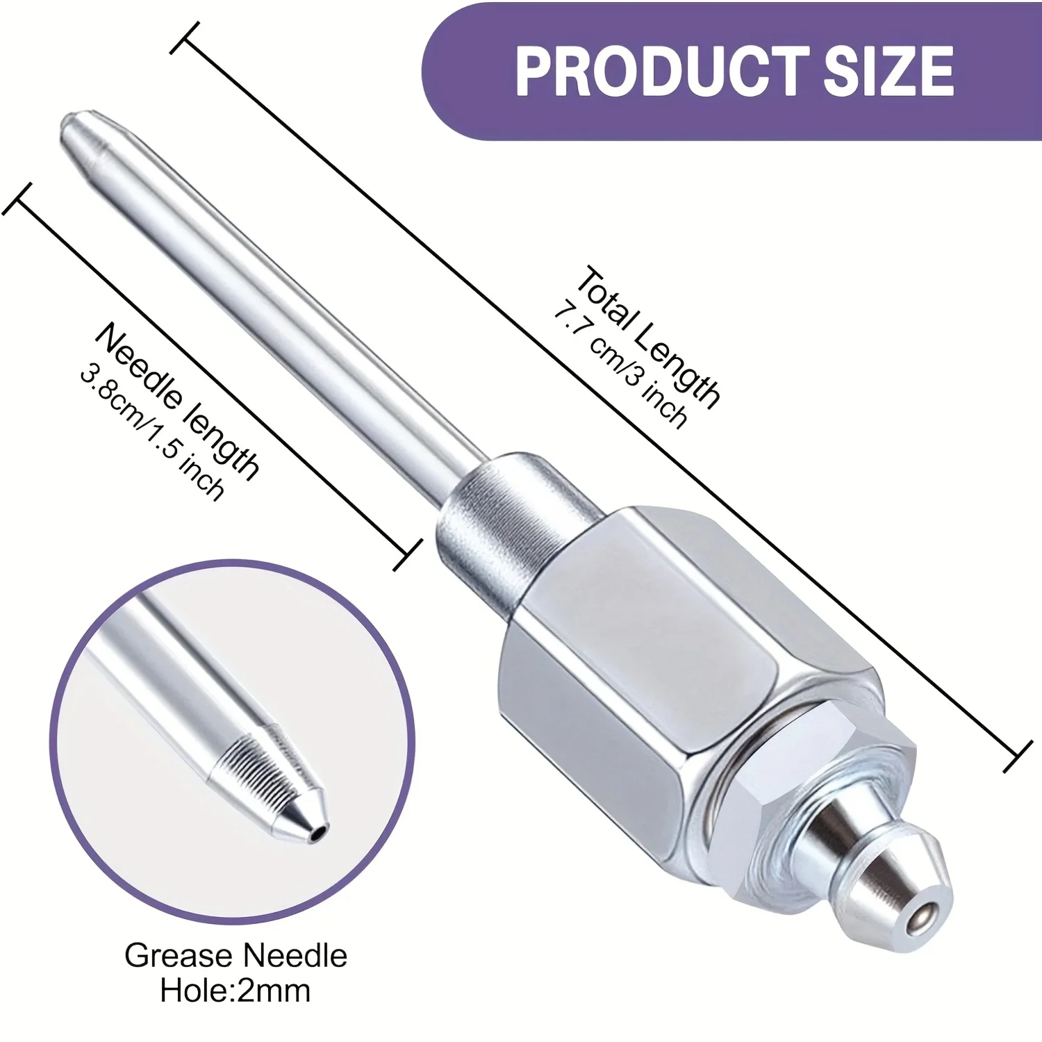 ملحق مسدس الشحوم - موزع إبرة، 2 فوهة إبرة، 90 °   محول مقرنة الشحوم، مقرنة، خرطوم 12 بوصة، منظف تركيب زيرك