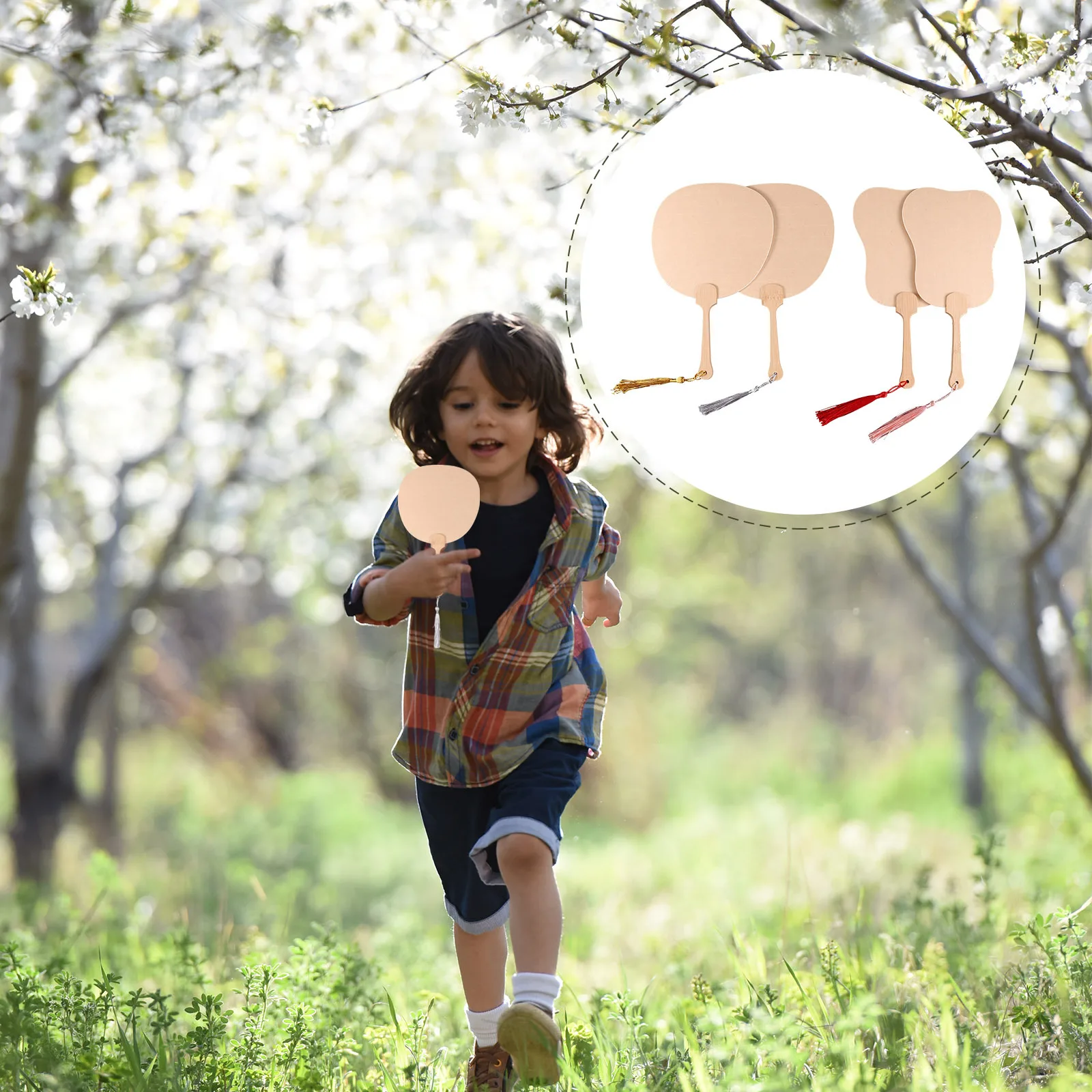 4 قطعة مراوح صغيرة فارغة الكتابة على الجدران مراوح اليد دهان داي مجموعات الحرفية للأطفال الكبار مشاريع فنية حفل زفاف تفضل مروحة الزخرفية