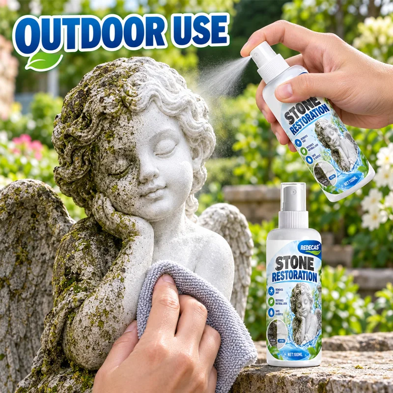 100ml Stone Cleaner: Gentle, Removes Stains, Restores Shine, No Water Marks. Fits Marble, Granite, Terrazzo, Quartz. Home & Shop