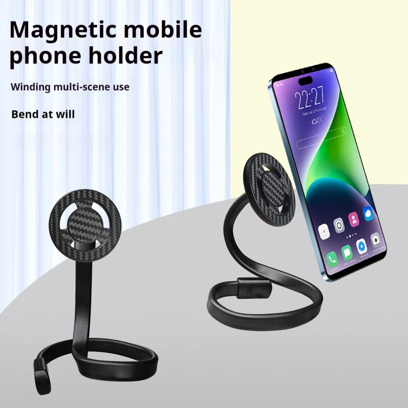 

Flexible Magnetic Phone Stand for iPhone 16 pro 360 Degrees Adjustable Wireless Charging Holder with Magsafe Compatible