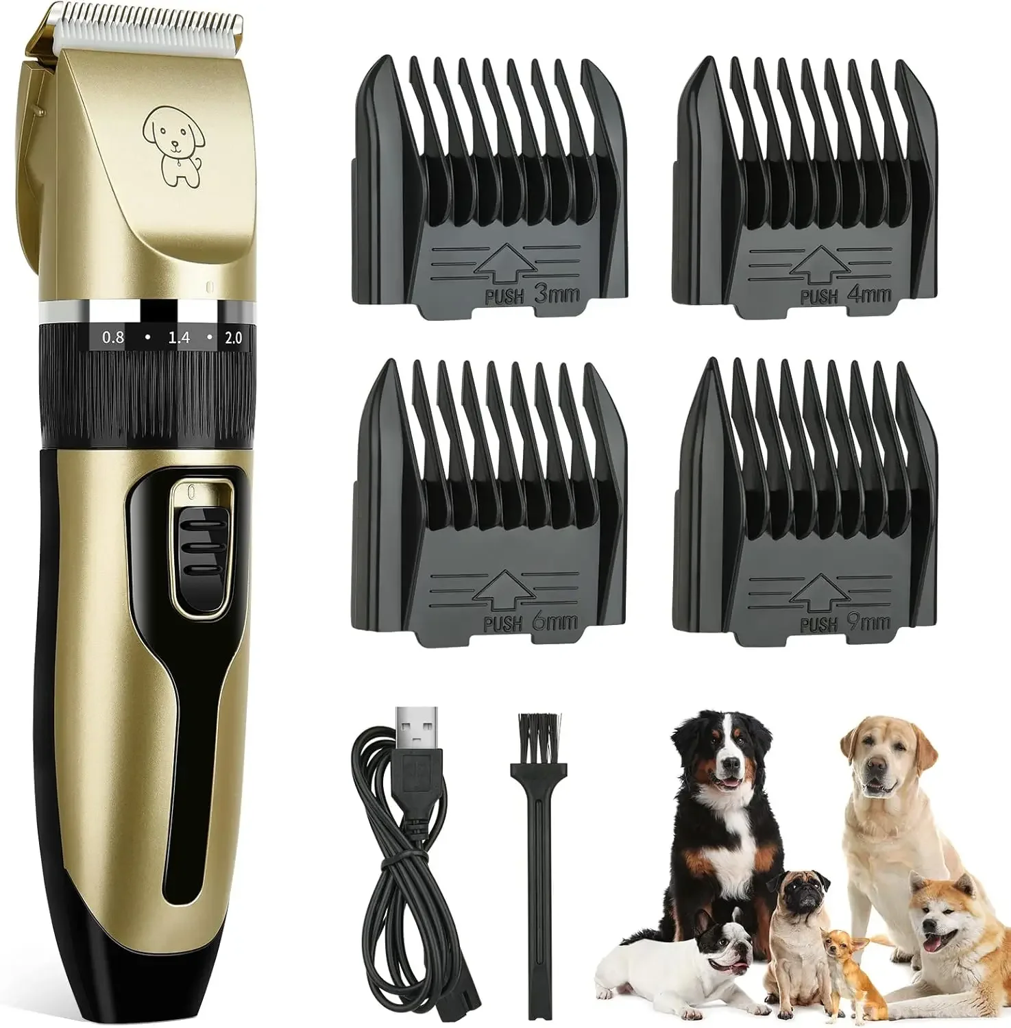 Dog Clipper Dog Hair Clippers Grooming Pet Cat Haircut Trimmer Shaver Set Cordless Rechargeable Professional Dog Hair Trimmer