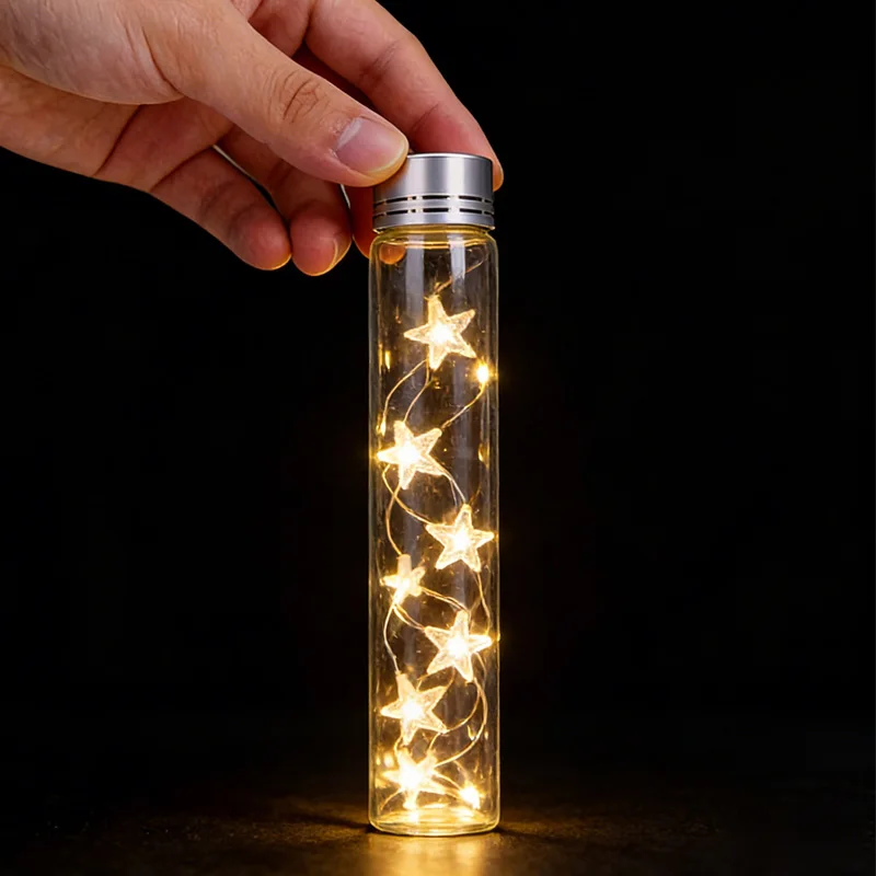 50Pcs 12ml-110ml Empty Mini Clear Glass Bottles with Aluminum Screw Lid DIY Craft Decoration Vials For Wedding Favorss Flower