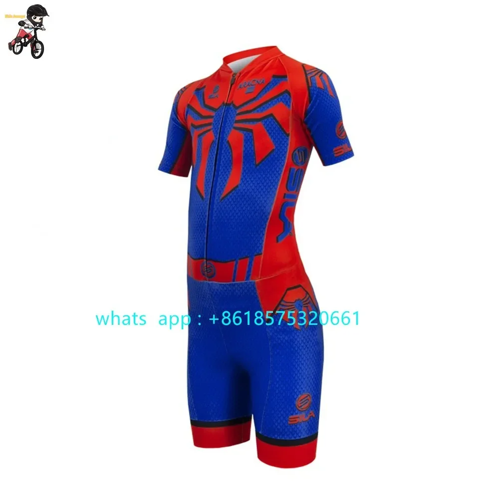 Powerslide New Child Short Sleeve Skating Suit Kids Practice Training Jumpsuit Inline Speed Skating Triathlon Suit Race Clothing