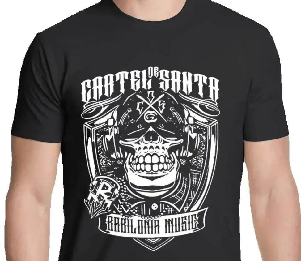 

Hip Hop Rap Soul Music Skull Tattoo T-Shirt 100% Cotton O-Neck Short Sleeve Summer Casual Mens T-shirt Streetwear