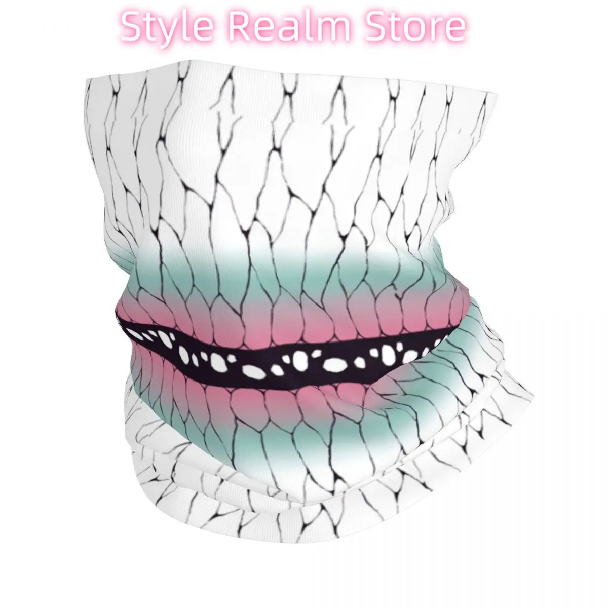

Shinobu Kimono Pattern Demon Slayer Bandana Winter Neck Warmer Men Windproof Wrap Face Scarf for Hiking Gaiter Headband