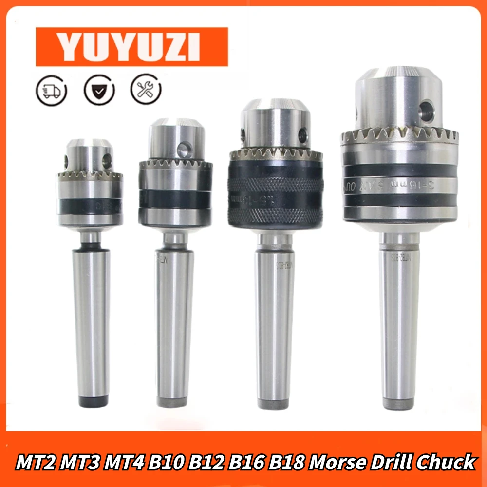 

1Set MT2 MT3 MT4 B10 B12 B16 B18 Pull back Morse thread shank Drill Chuck Arbor Lathe CNC drill machine tool holder M10 M12 M16