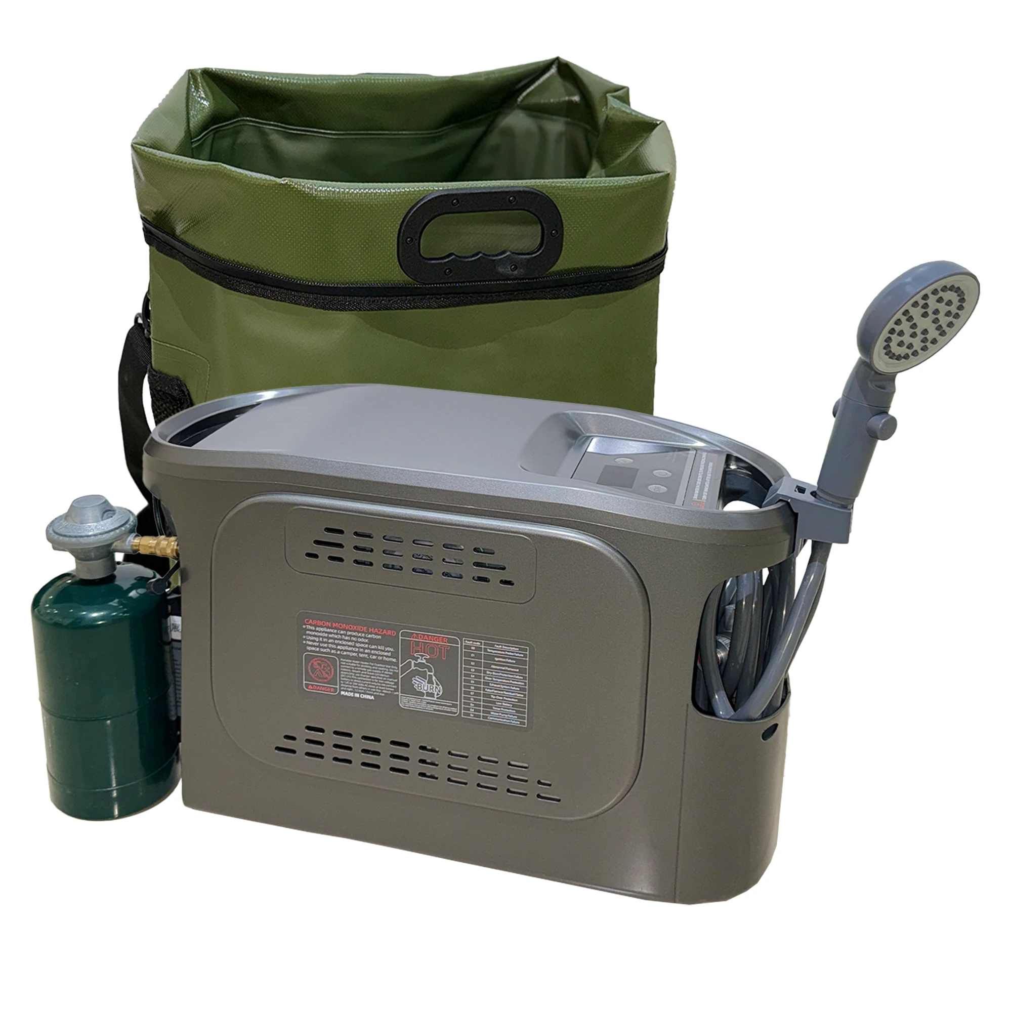 

ATV6L Camping Gas Shower Instant Hot Water Heater For RV Marine Use, Leak-Proof & Eco-Friendly Nylon For Camping Hiking Shower