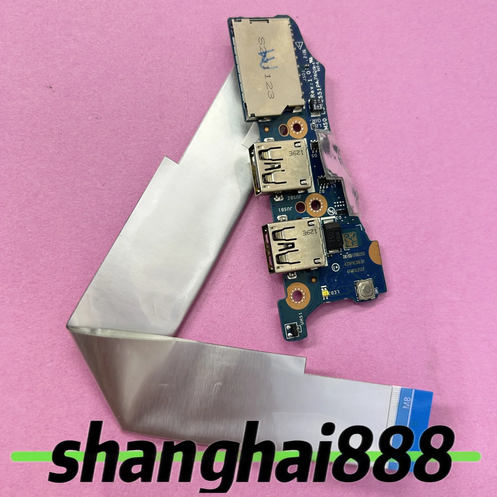 5C51B39801 For Lenovo Ideapad 5 14ITL05 Power Button USB Board With CABLE LS-J551P