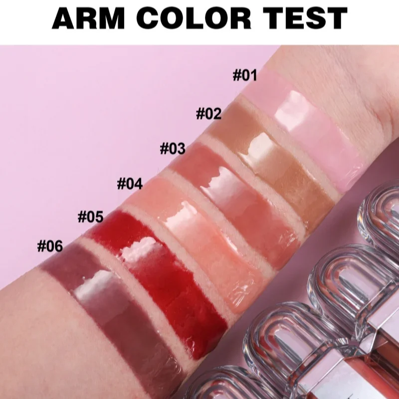 ลิปกลอสขิงเพิ่มความอวบอิ่ม ลิปกลอสเนื้อลิควิด ลิปกลอสใส ลิปสติกแบบกระจก บำรุงริมฝีปากให้ฉ่ำวาว ไม่หลุดลอก